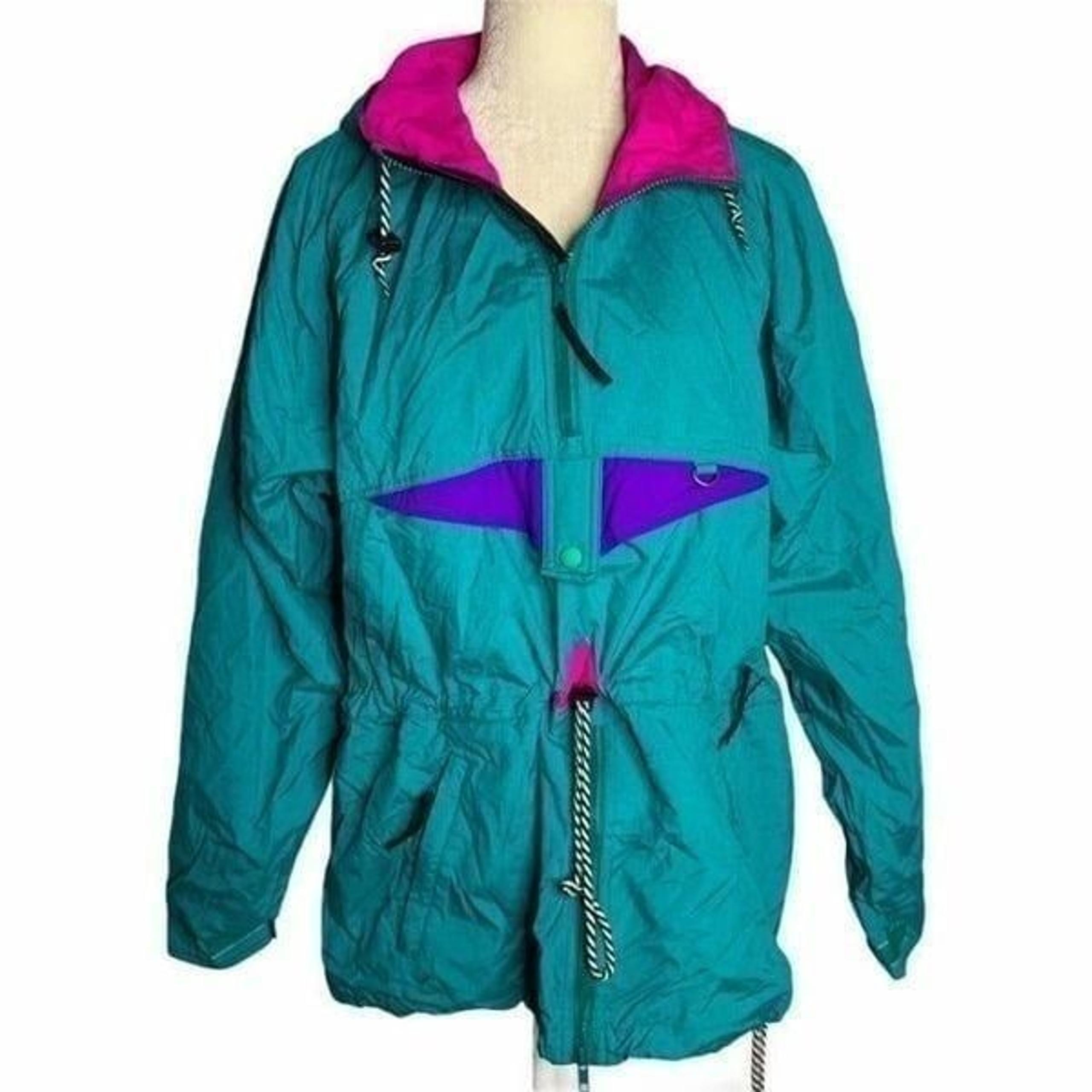 Vintage Helly Hansen Windbreaker Jacket S Color Black Zip Pockets Lined Hooded