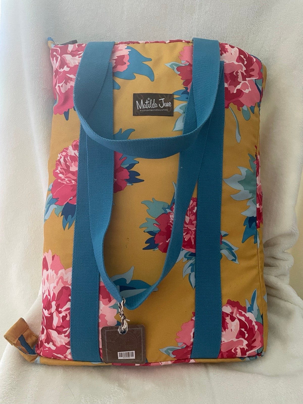 Matilda Jane Fold Up Camp Beach Blanket Mat Carry Tote 86 x 54 NEW With TAG