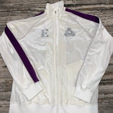 PALACE SKATEBOARDS ELTON JOHN VELOUR TRACK TOP WHITE SIZE XL NWOT