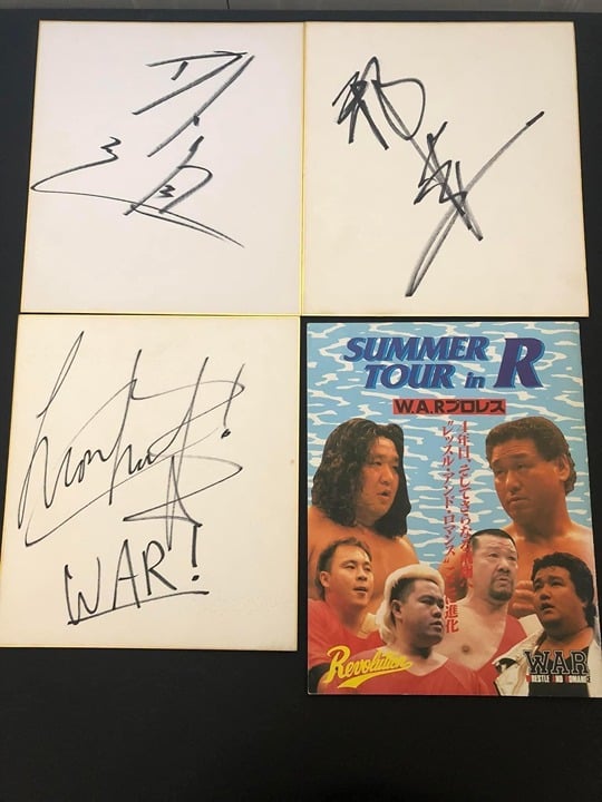 RARE Wrestling Shikishi Autograph Boards and Original Program 1996 Chris Jericho