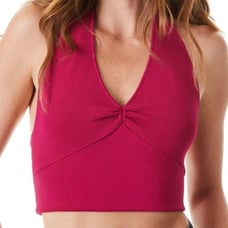 Alice + Olivia Saria halter neck top col. raspberry size M summer festival