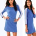 Lilly Pulitzer MARLOWE BECKON Blue BREEZE Striped Rib Knit Dress Crochet SMALL