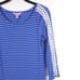 Lilly Pulitzer MARLOWE BECKON Blue BREEZE Striped Rib Knit Dress Crochet SMALL