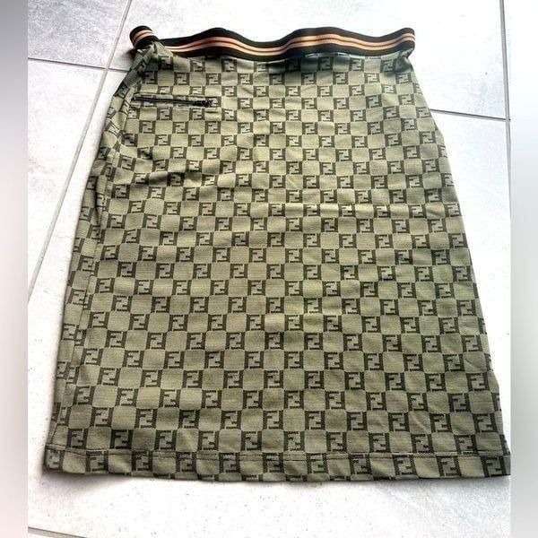 Authentic Vintage Fendi zucca print skirt Size 40