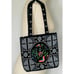 Beaded Embroidered Bird Butterfly Bag Black Shoulder Tote Bag