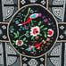 Beaded Embroidered Bird Butterfly Bag Black Shoulder Tote Bag