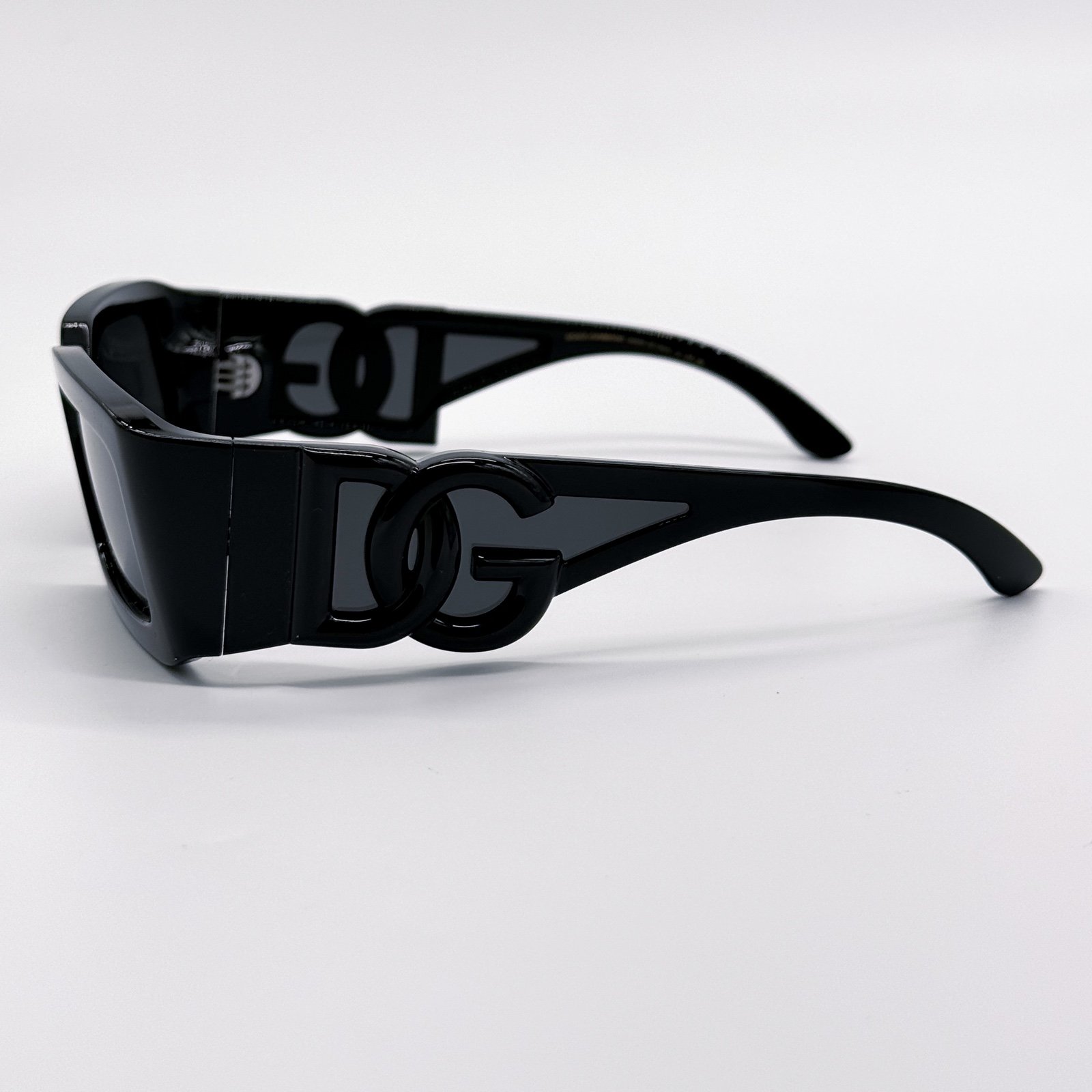 NEW DOLCE&GABBANA DG6197 50/87 SQUARE BLACK WOMEN SUNGLASSES