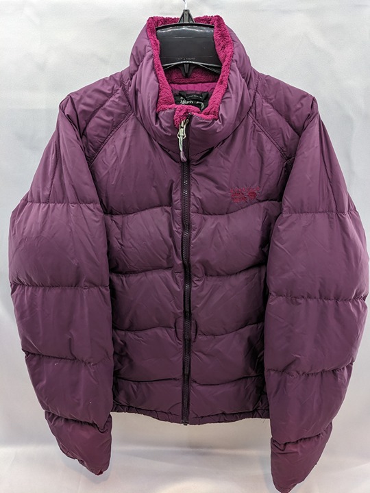 Mountain Hardwear Size Large Down Filled Hooded Puffer Jacket Maroon (A17)