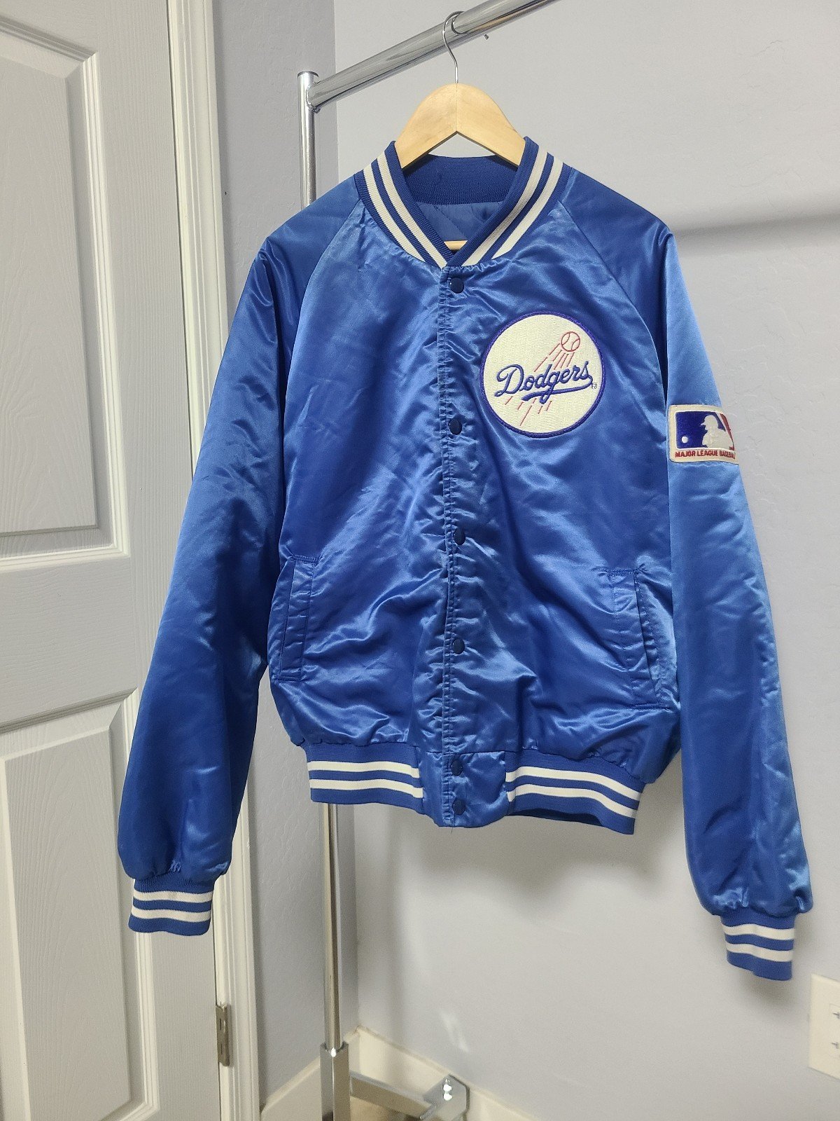 Vintage 90s LA Dodgers Satin Chalkline Jacket