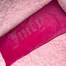 Large Juicy Couture Pink Velour Pillow