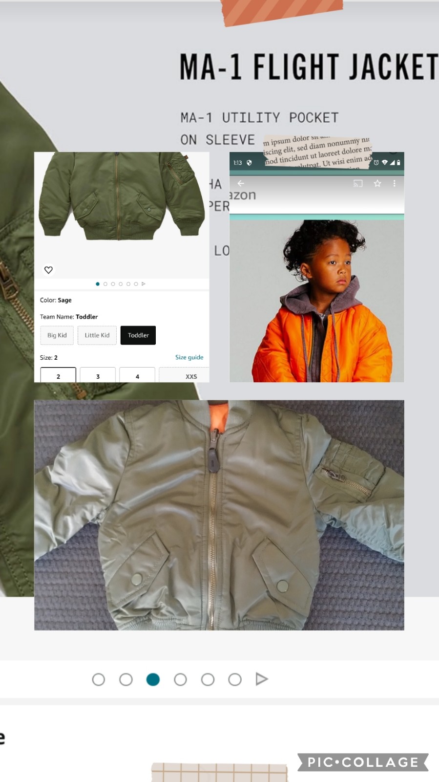 Alpha Industries bomber toddler jacket in new condition size 2T reversible