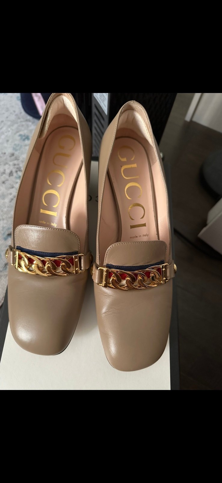 Gucci Sylvie Web Chain shoes