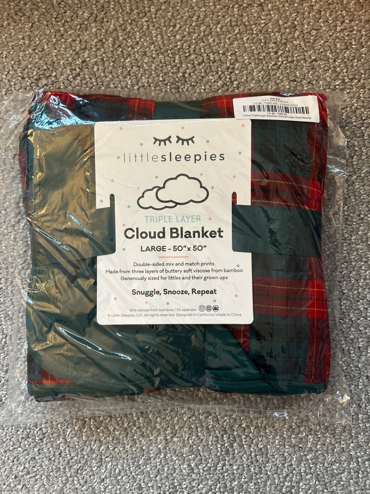 Little Sleepies Tartan Blanket