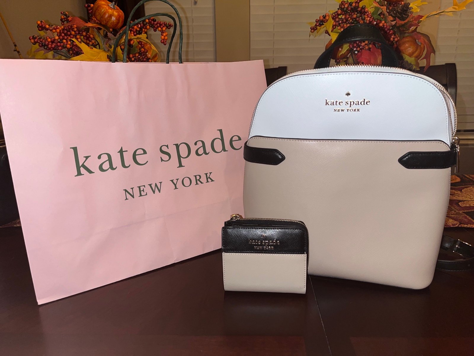 Kate Spade Staci Dome Backpack and Matching Wallet