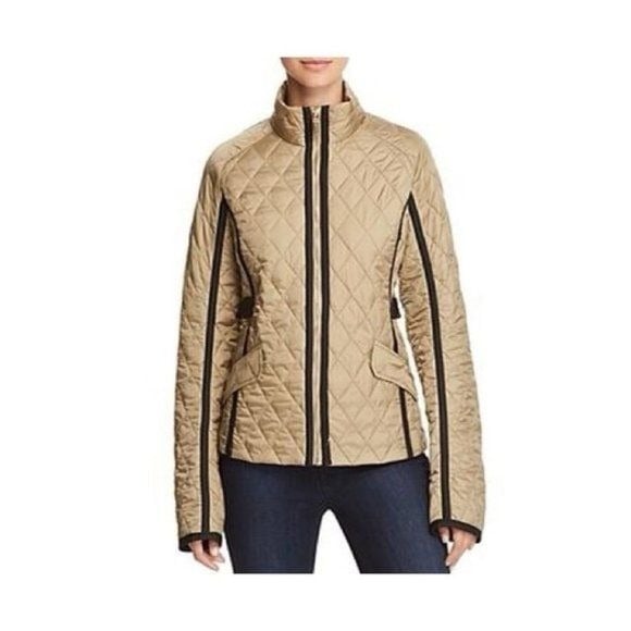 Hunter Original Beige Quilt Trench Jacket Size: XS