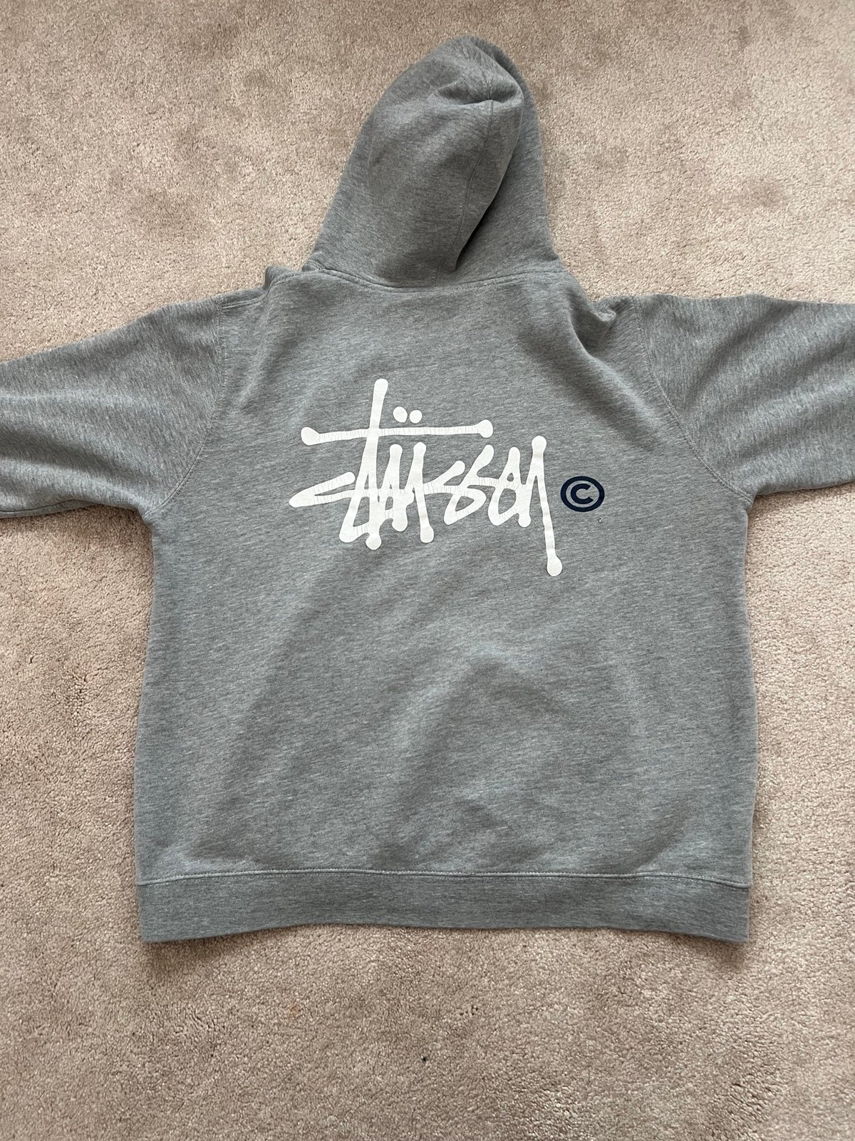 Grey stussy hoodie