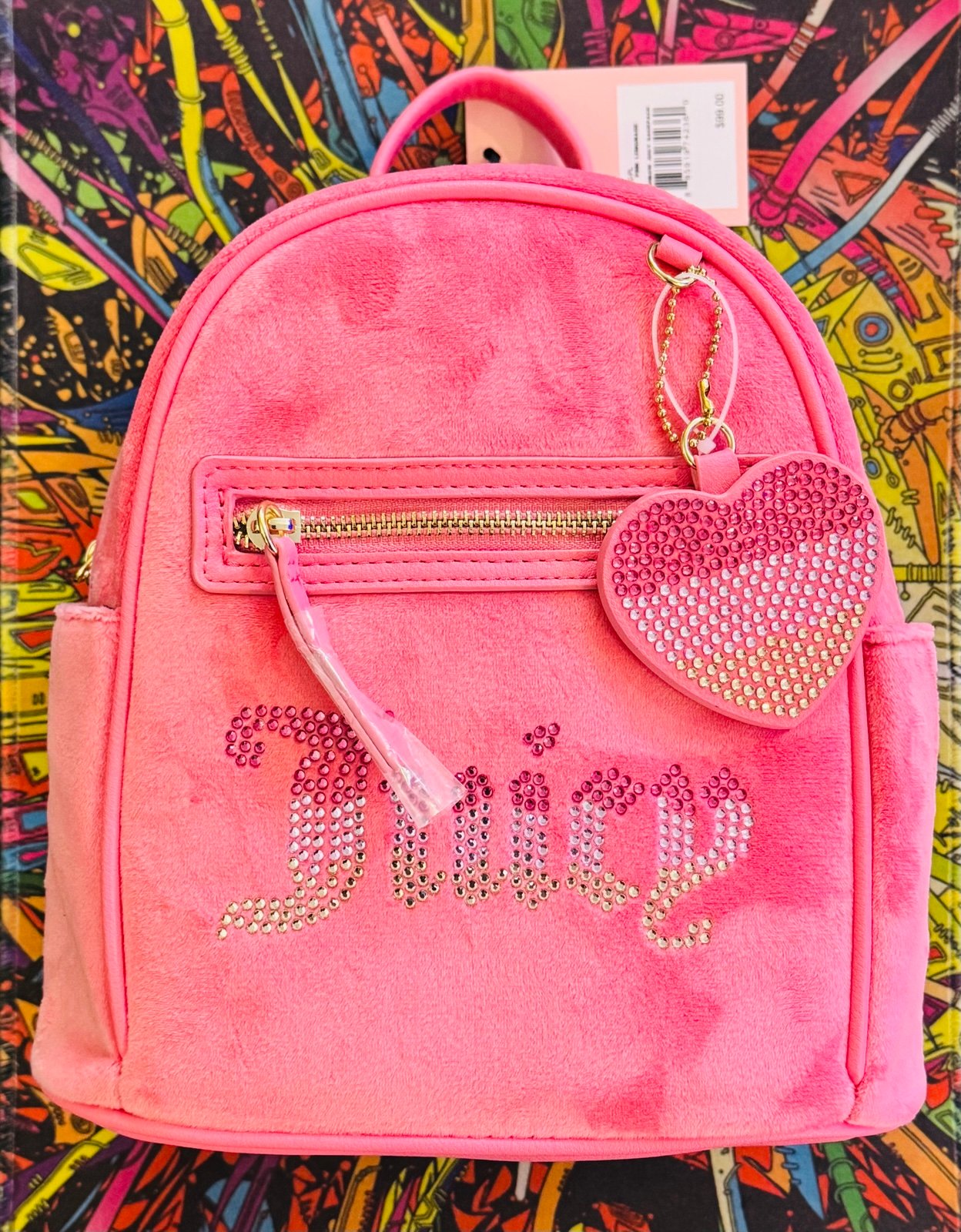 Juicy Couture Pink Lemonade Rainbow Juicy Backpack Brand New w/ Tags