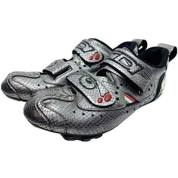 NWT Sidi T2 Mamba Silver Snake Triathlon Cycle Shoes SZ 36 Handgrafted in Italy