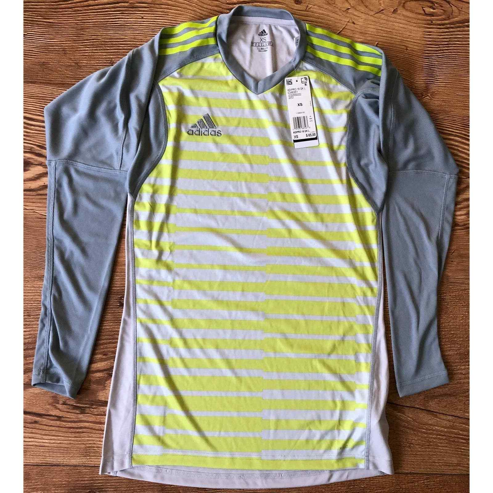 adidas AdiPro 18 GK LS Soccer Goalkeeper Jersey Style CV6351 Men's Size XS NWT