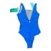 Leonisa women's medium compression one piece swim suit blue firm bathing