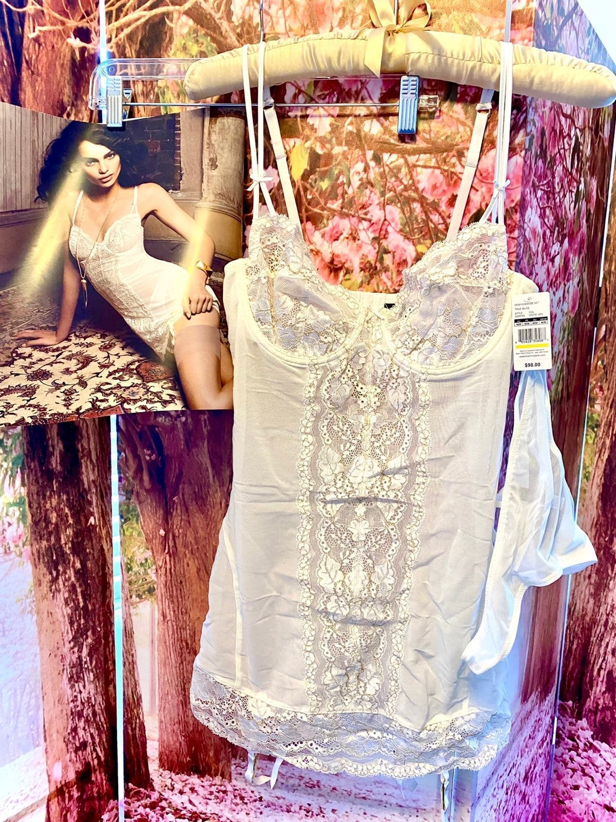 Bridal Sheer & Lace chemise Set