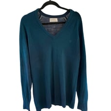 Sweater dark green V neck Dior logo vintage size L