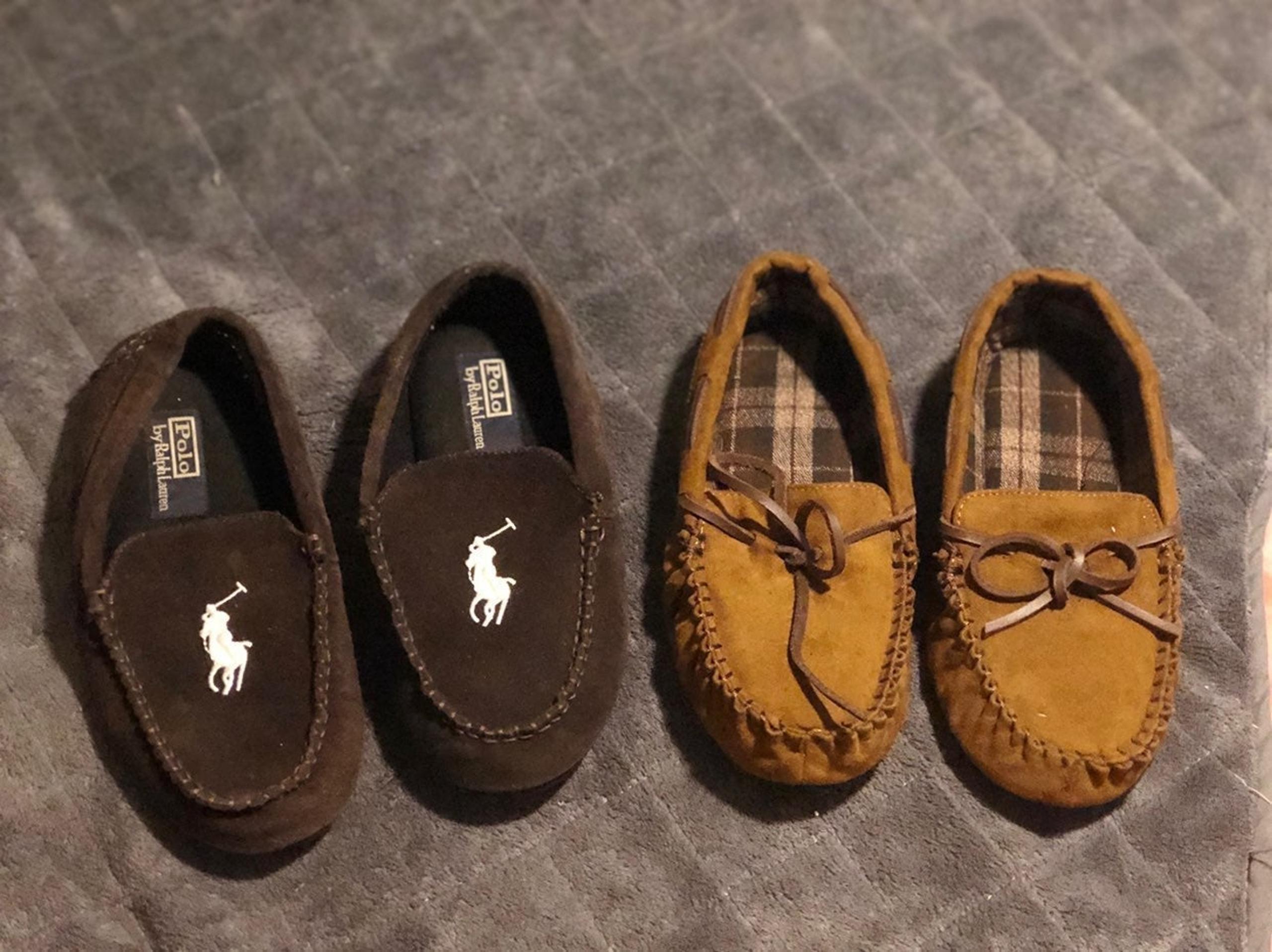 2 pairs of Mocassin slippers size 5