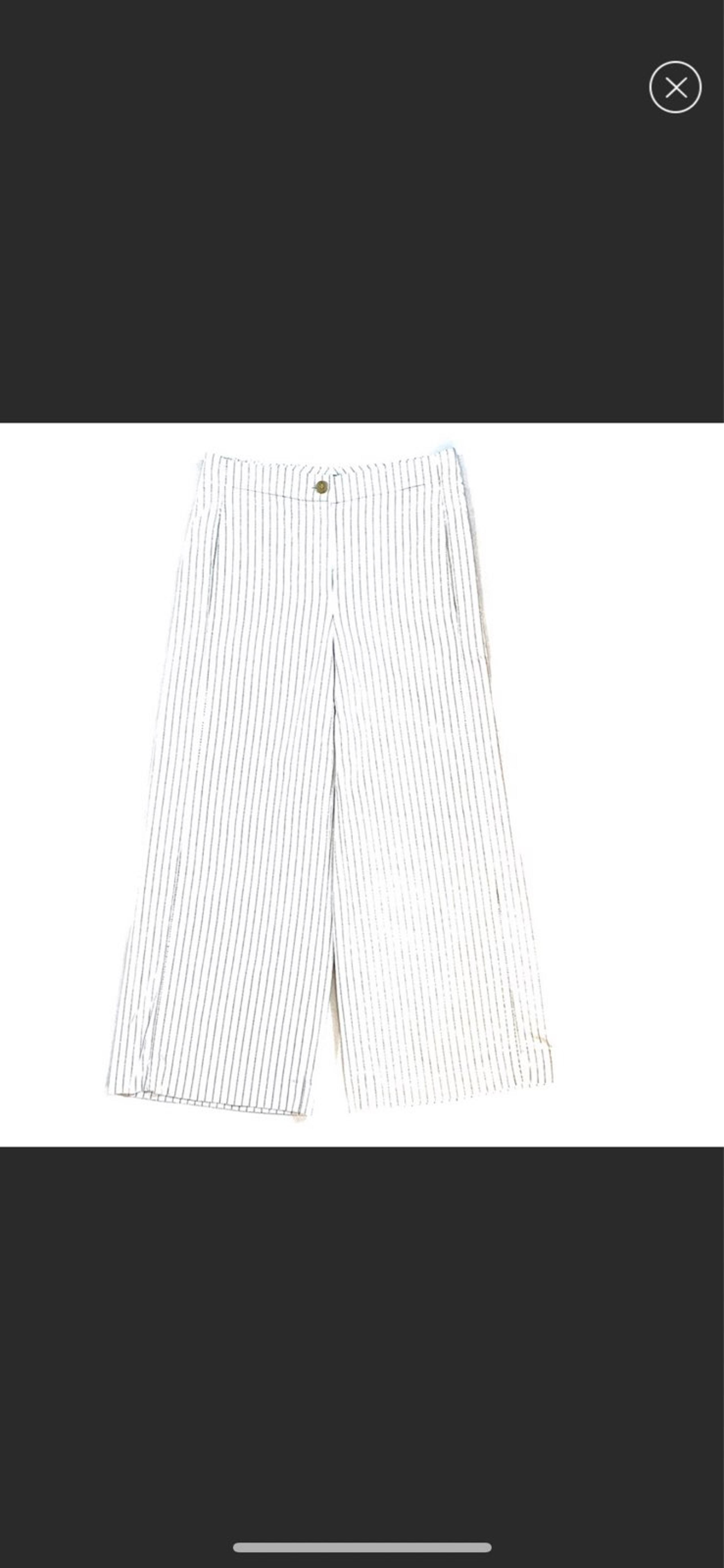 Ann Taylor striped wide leg crop pants