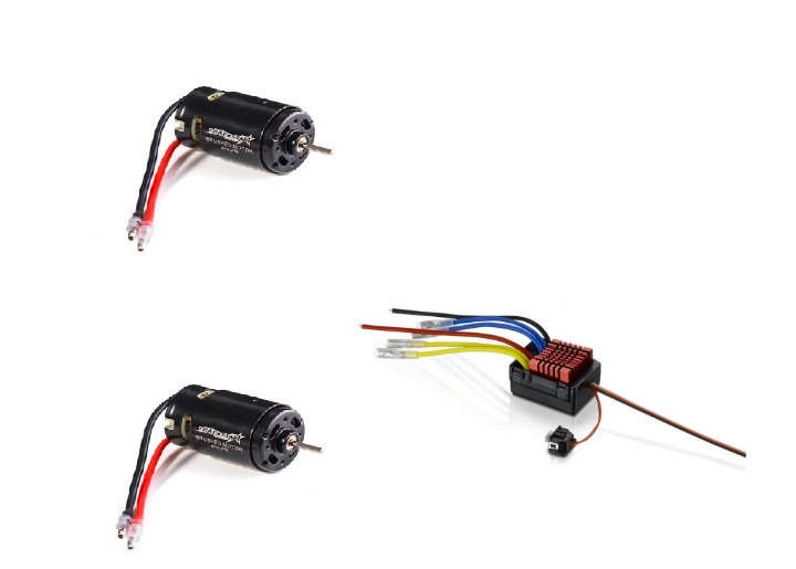 TAMIYA BULLHEAD CLOD BUSTER dual ESC BK TDE (2) 27T 550 torque motors Hobby Wing