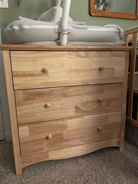 NEW 3 Drawer Dresser for Bedroom Natural