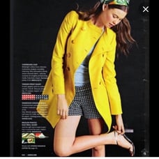 inc international concepts zipper coat jacket mustard yellow nwot