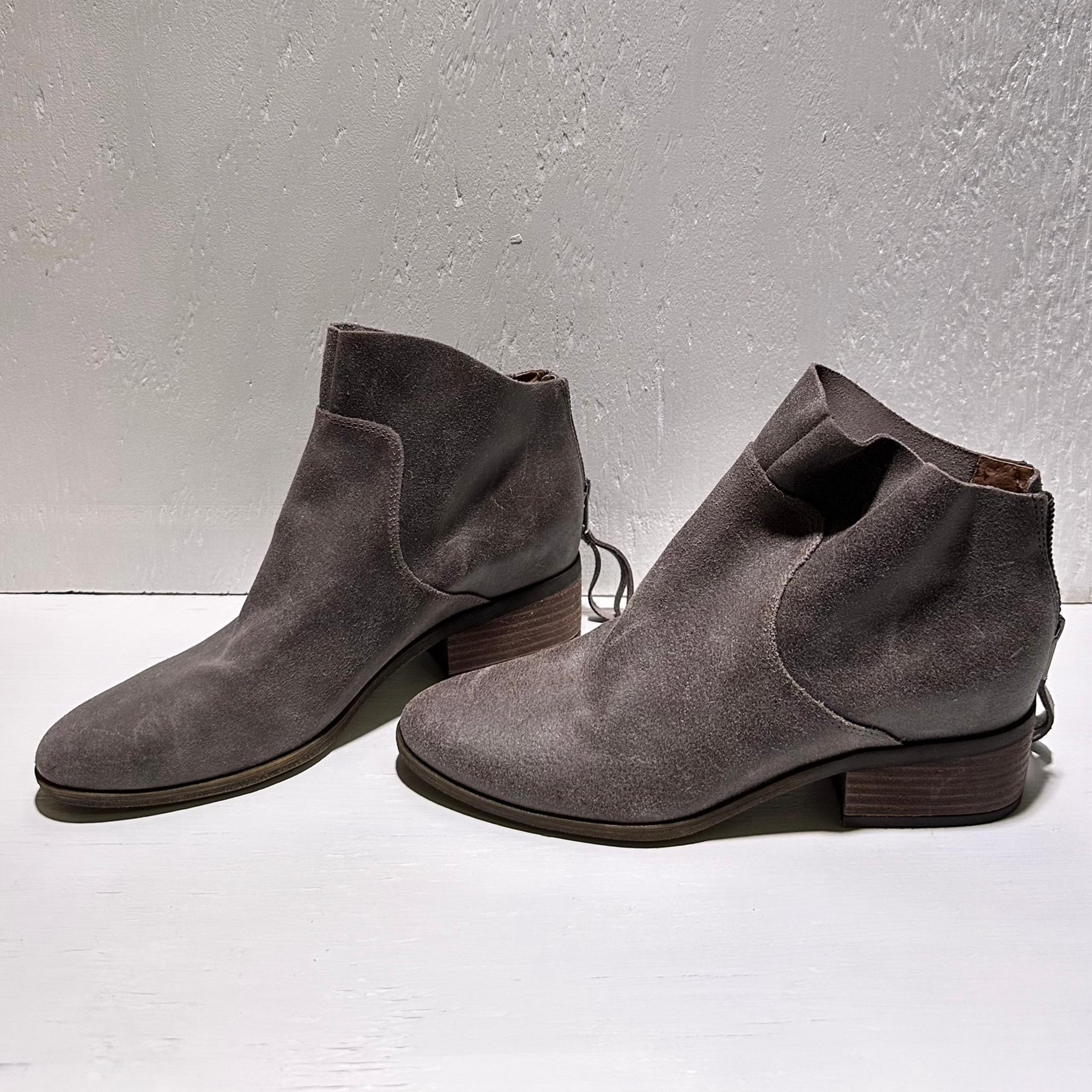 LUCKY BRAND Lahela Short Leather Booties Ankle Boots Boho Shoes WOMENS US 7 / 37