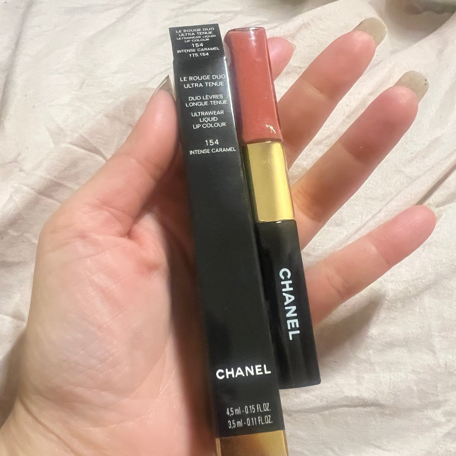 Chanel lip duo, ultra wear liquid lip #154, intense caramel , brand new w/ box