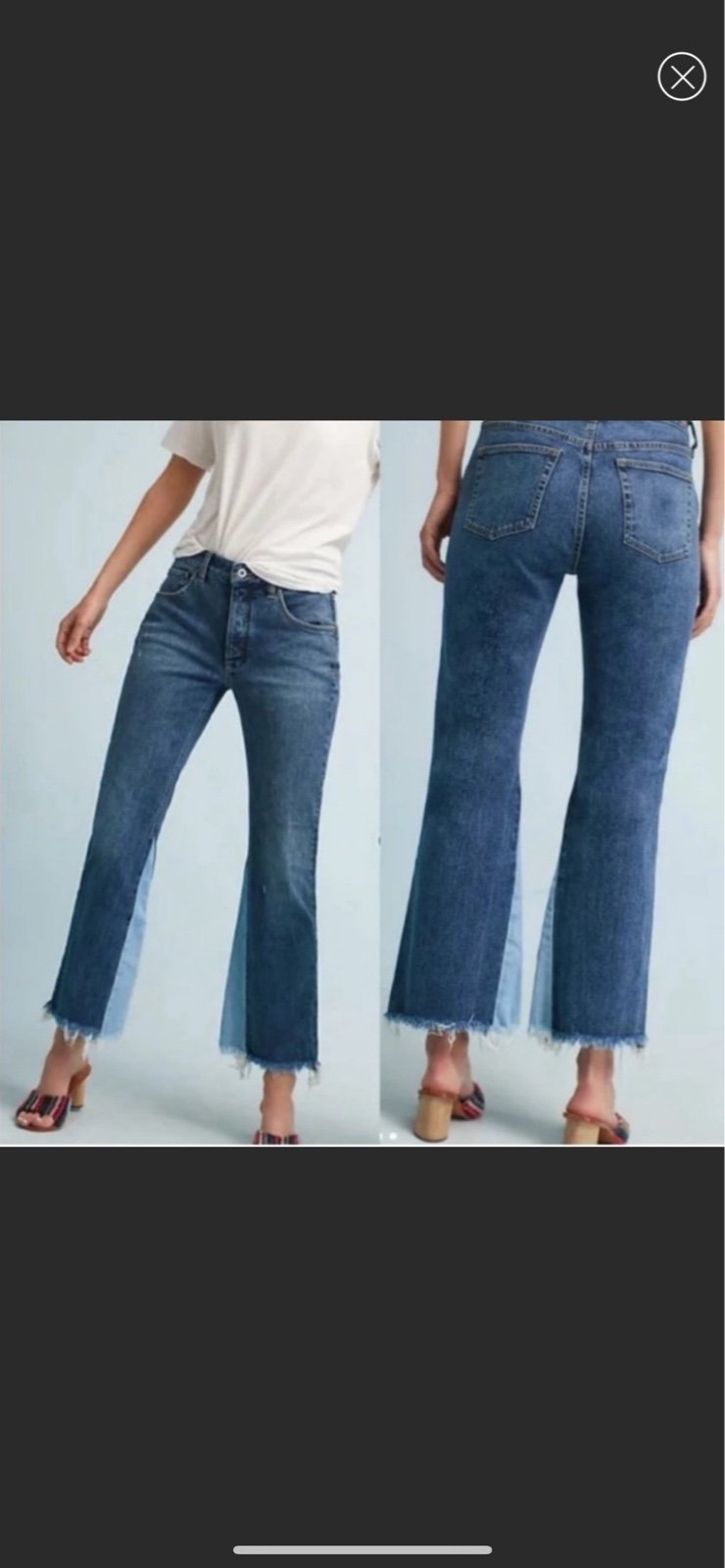 NWOT Anthropologie Pilco & Letterpress Flare Button Fly Jeans Sz 31