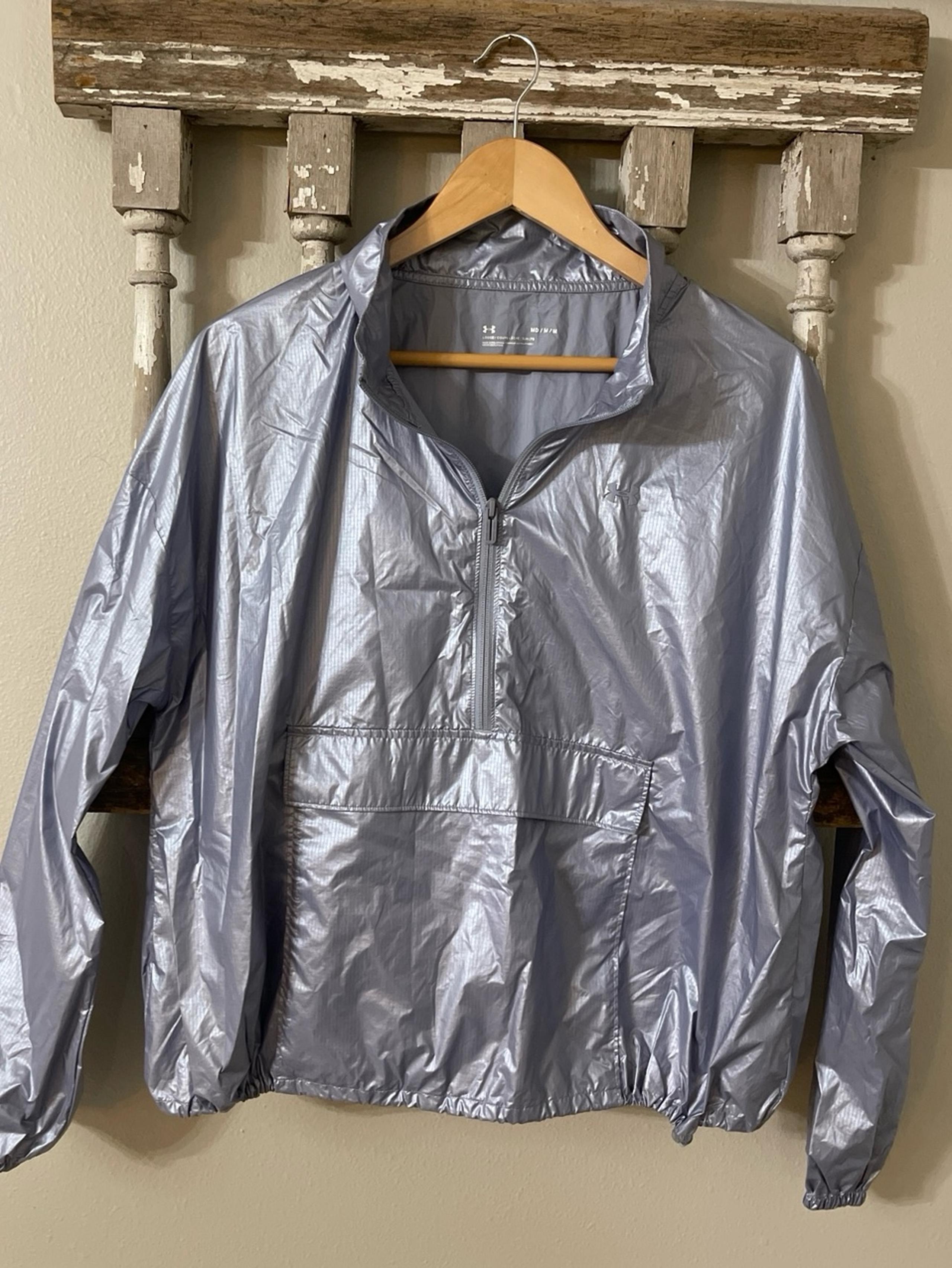 Under Armour womens purple pullover windbreaker.lightweight.