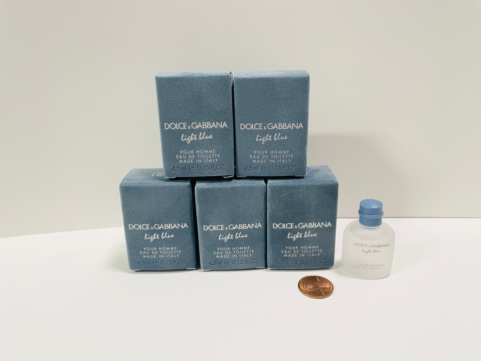 5 Dolce & Gabbana Light Blue Pour Homme Eau de Toilette 0.15 fl oz 4.5 mL Mini