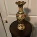 Pained brass vase