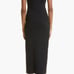 Marine Serre Embroidered Moon stretch organic cotton rib Maxi Dress