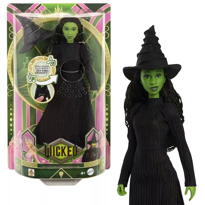 Wicked Movie Singing Elphaba Fashion Doll HYM40 Mattel Barbie - Defying Gravity