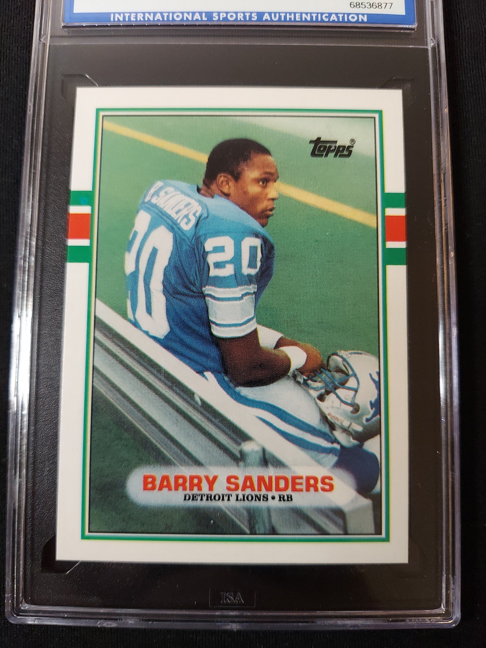 Barry Sanders Rookie, 1989 Topps Traded, #83T, ISA, MINT 9.