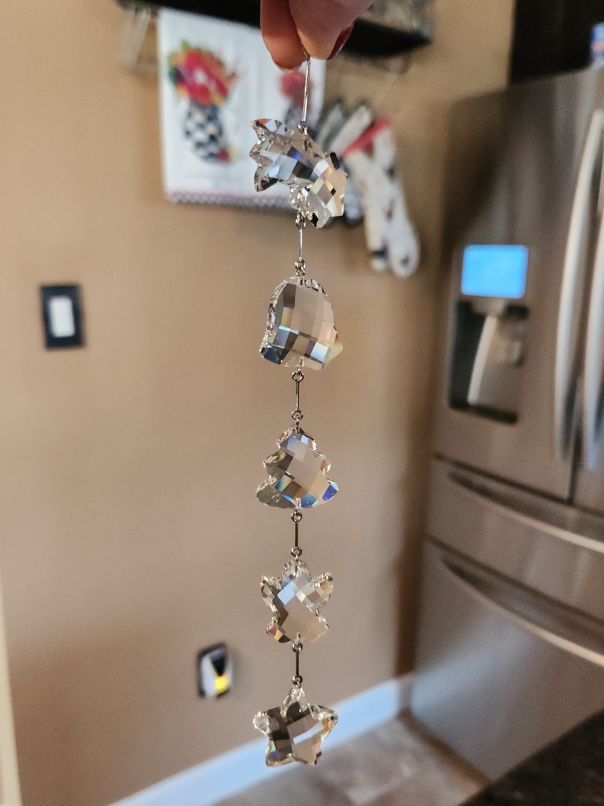 Swarovski window ornament or tree ornament.