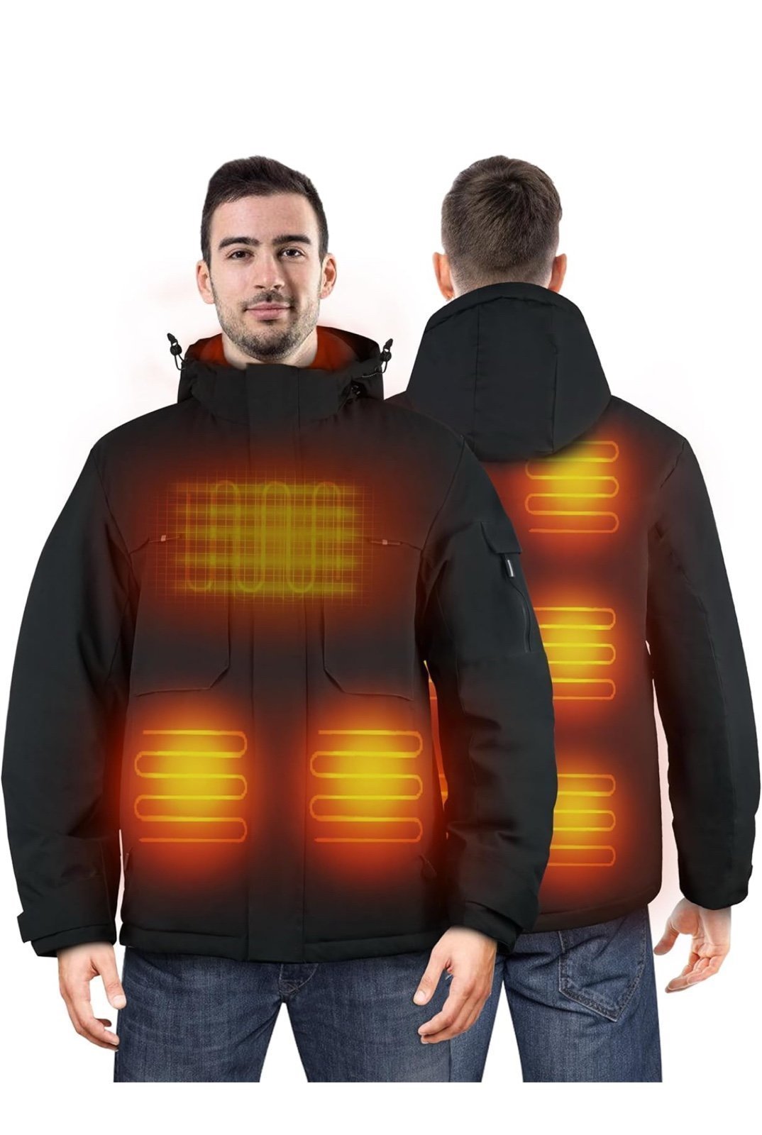 Heated Jackets for Men Women - Rechargeable Men's Soft Shell Winter Heating Jack
