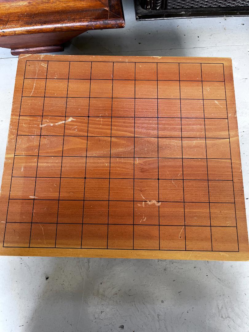 Wooden Shogi Board with Legs, 9-Square Board