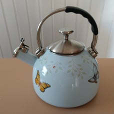 Lenox Butterfly Meadow Tea Kettle Blue Store Very Gently Used