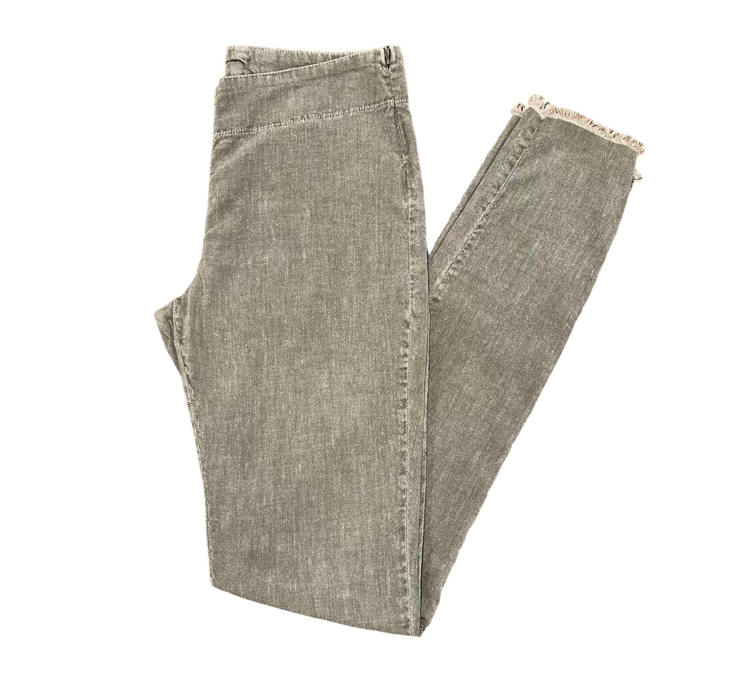 Standard James Perse Linen Blend Raw Hem Trousers Gray Size 1