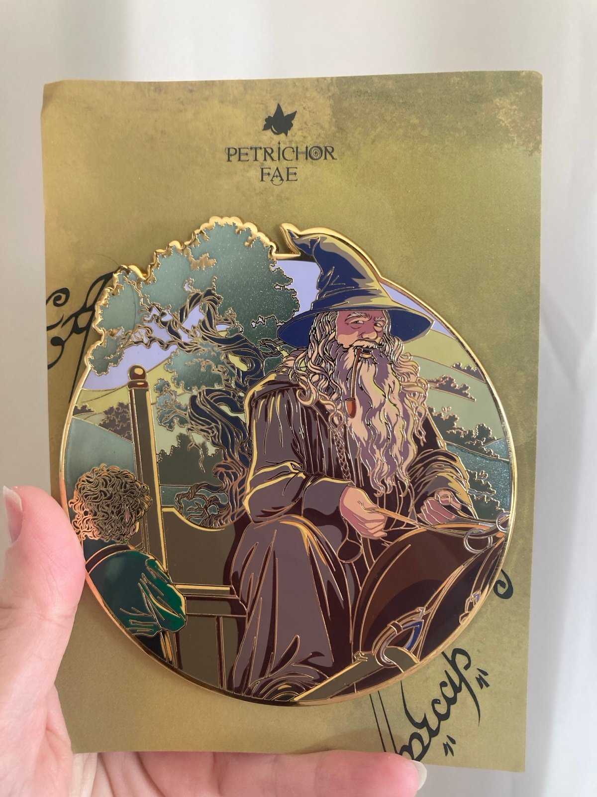 Petrichor Fae Gandalf Lord of the Rings fantasy enamel pin