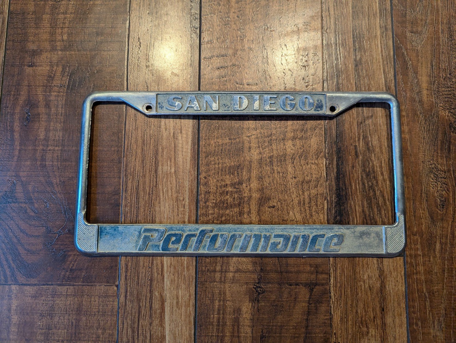 RARE Vintage San Diego California Performance Dealer Metal License Plate Frame