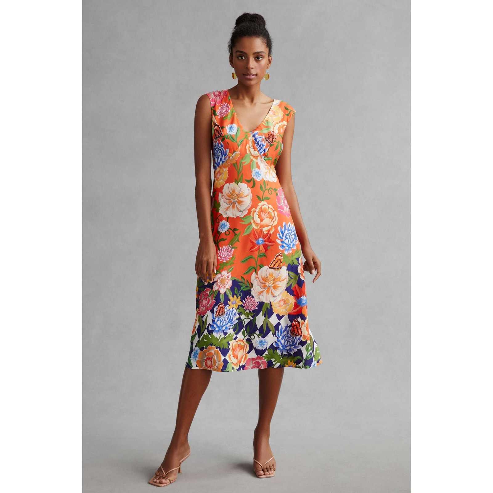 NWT Anthropologie Painterly Open-Back Midi Dress - Size 6