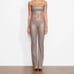 SKIMS Faux Leather Boot Cut Pants Cement Womens 3X