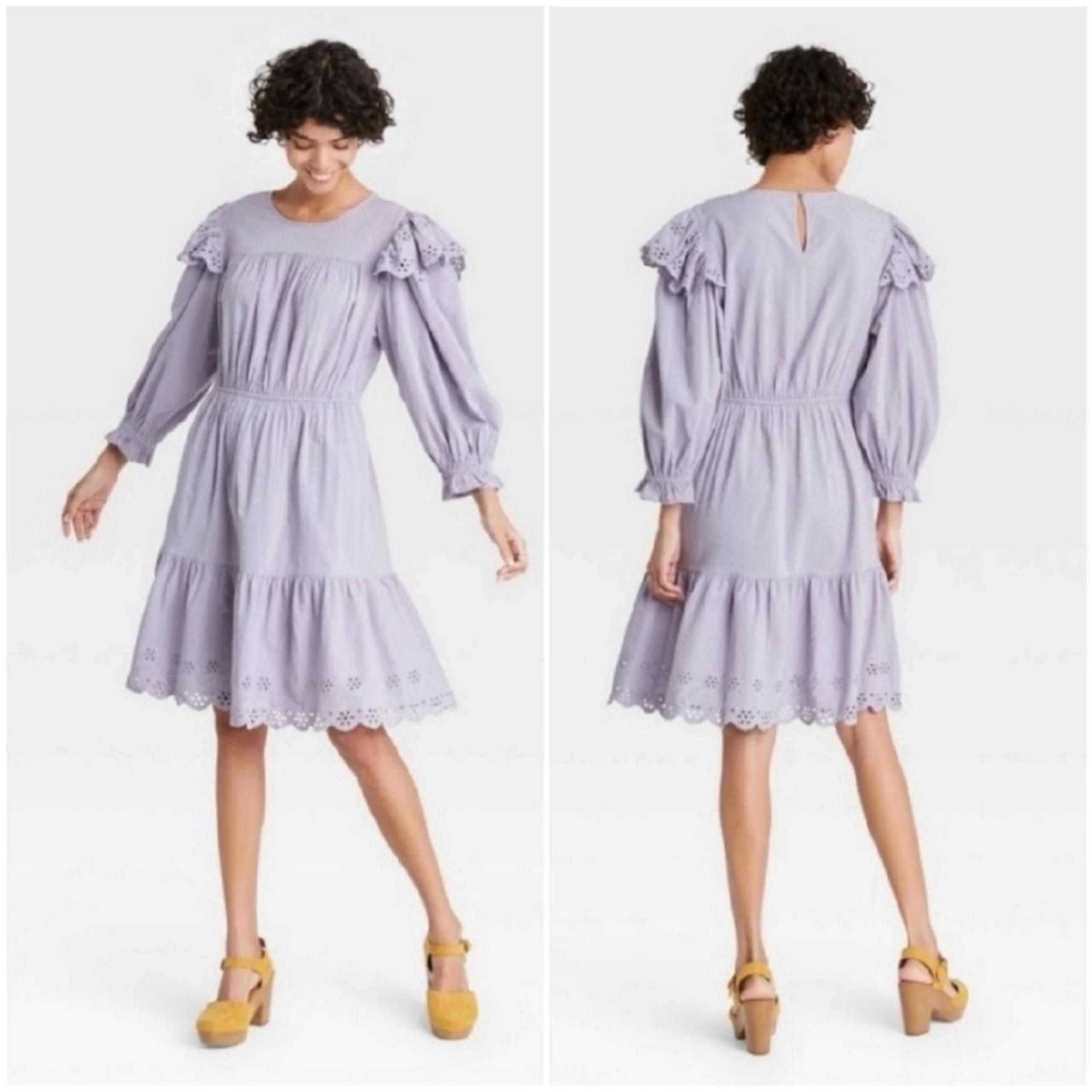 Target Universal Thread Lilac Lavender Crochet Lace Dress Size 3X